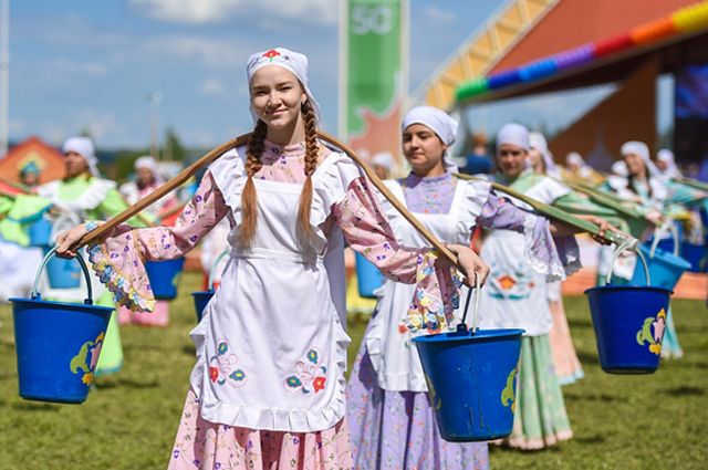 Татарский праздник "Сабантуй" в Баку
